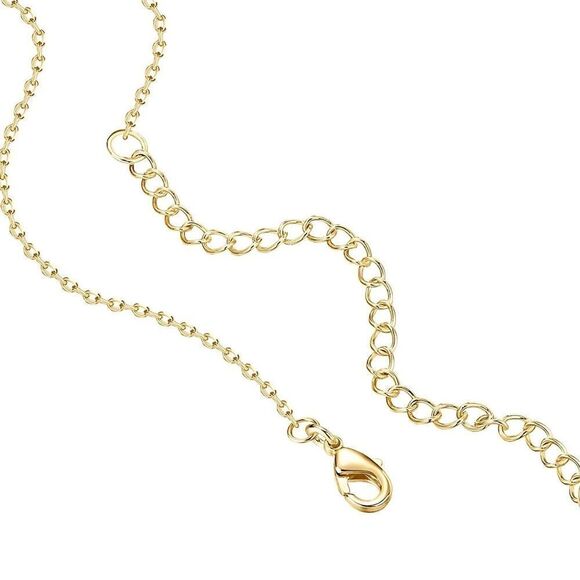 14k Gold plated Cz cross necklace chain - Picture 4 of 5